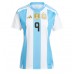 Camiseta Argentina Julian Alvarez #9 Primera Equipación para mujer Copa America 2024 manga corta